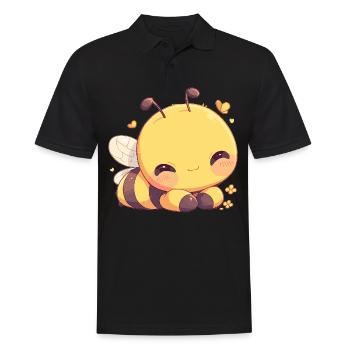 Bienen Biene - Männer Poloshirt - Schwarz - Vorne - Kai (181cm)