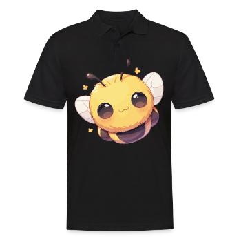 Bienen Biene - Männer Poloshirt - Schwarz - Vorne - Kai (181cm)