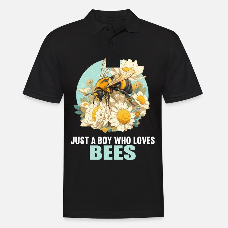Bienen Biene - Männer Poloshirt - Schwarz