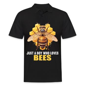 Bienen Biene - Männer Poloshirt - Schwarz - Vorne - Kai (181cm)