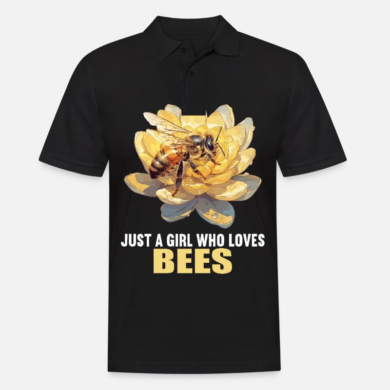 Bienen Biene - Männer Poloshirt - Schwarz