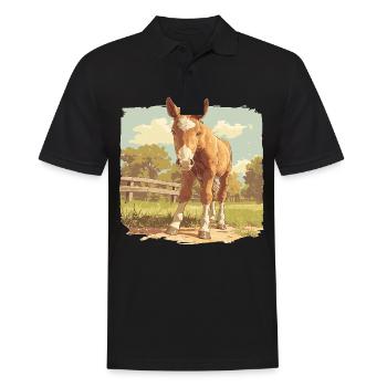 Chevaux Cheval - Polo Homme - noir - Devant - Kai (181cm)