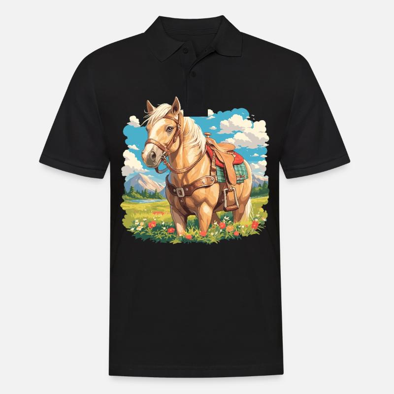Chevaux Cheval - Polo Homme - noir