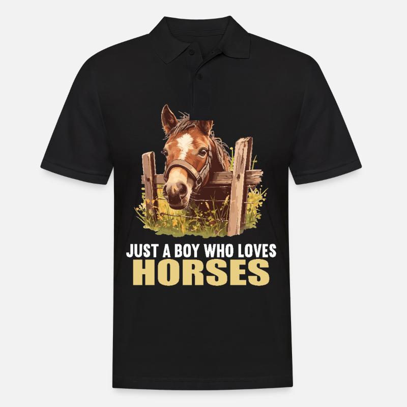 Chevaux Cheval - Polo Homme - noir