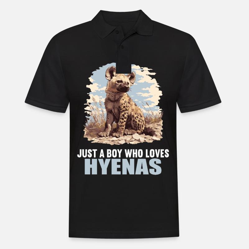 Hyänen Hyäne - Männer Poloshirt - Schwarz