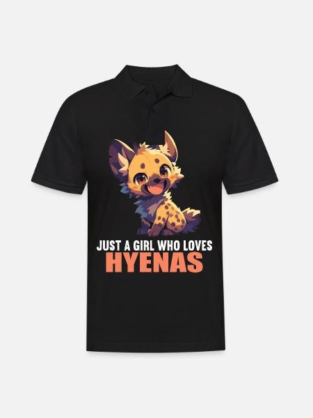Hyänen Hyäne - Männer Poloshirt - Schwarz