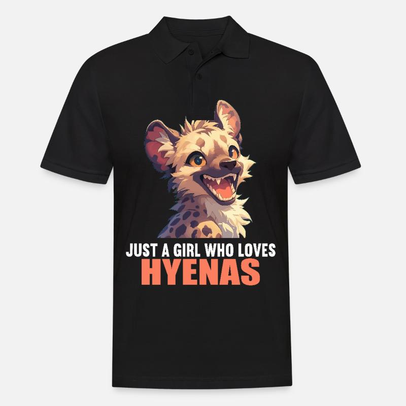 Hyänen Hyäne - Männer Poloshirt - Schwarz