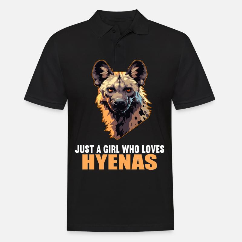 Hyänen Hyäne - Männer Poloshirt - Schwarz