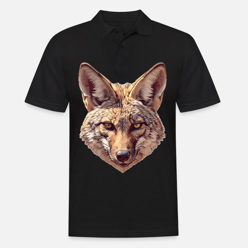 Schakale Schakal - Männer Poloshirt - Schwarz