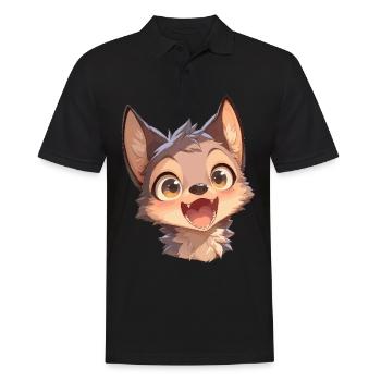 Schakale Schakal - Männer Poloshirt - Schwarz - Vorne - Kai (181cm)