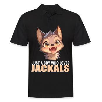 Schakale Schakal - Männer Poloshirt - Schwarz - Vorne - Kai (181cm)