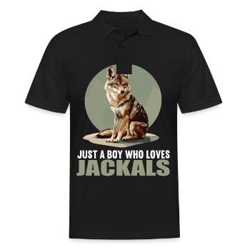 Schakale Schakal - Männer Poloshirt - Schwarz - Vorne - Kai (181cm)