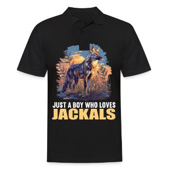 Schakale Schakal - Männer Poloshirt - Schwarz - Vorne - Kai (181cm)