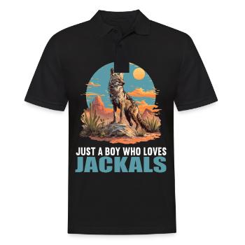 Schakale Schakal - Männer Poloshirt - Schwarz - Vorne - Kai (181cm)