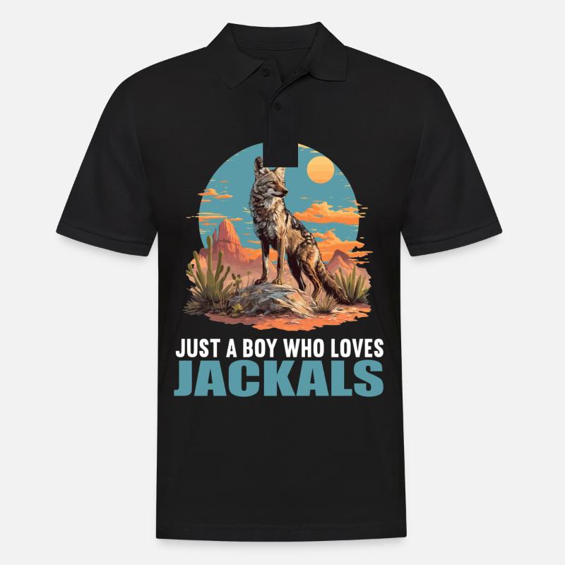 Schakale Schakal - Männer Poloshirt - Schwarz