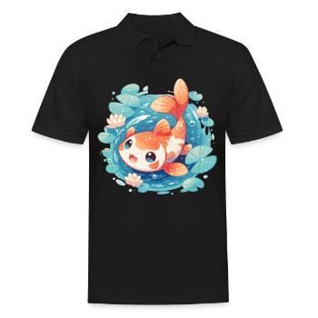 Koi Koi Carpe - Polo Homme - noir - Devant - Kai (181cm)