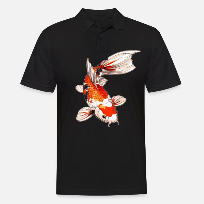 Kois Koi Karpfen - Männer Poloshirt - Schwarz