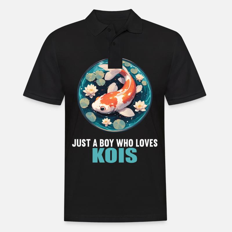 Kois Koi Karpfen - Männer Poloshirt - Schwarz