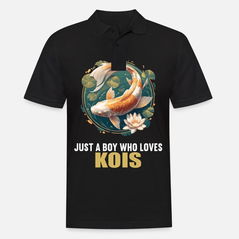 Kois Koi Karpfen - Männer Poloshirt - Schwarz