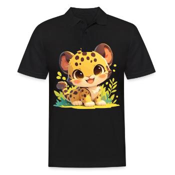 Jaguare Jaguar - Männer Poloshirt - Schwarz - Vorne - Kai (181cm)