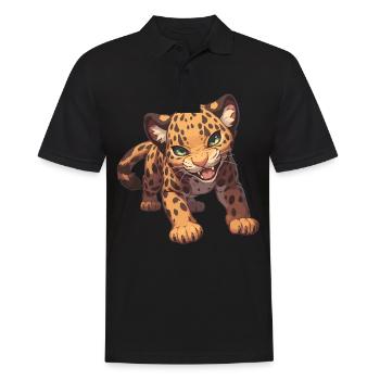 Jaguare Jaguar - Männer Poloshirt - Schwarz - Vorne - Kai (181cm)