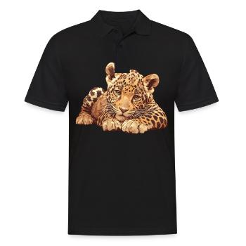 Jaguare Jaguar - Männer Poloshirt - Schwarz - Vorne - Kai (181cm)