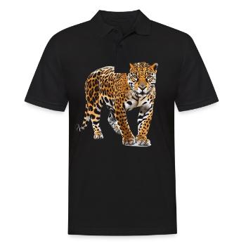Jaguare Jaguar - Männer Poloshirt - Schwarz - Vorne - Kai (181cm)