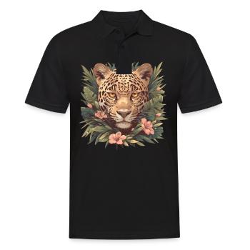 Jaguare Jaguar - Männer Poloshirt - Schwarz - Vorne - Kai (181cm)