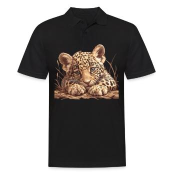 Jaguare Jaguar - Männer Poloshirt - Schwarz - Vorne - Kai (181cm)
