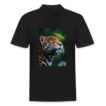 Jaguare Jaguar - Männer Poloshirt - Schwarz - Vorne - Kai (181cm)