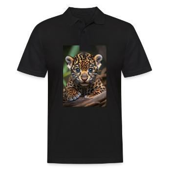 Jaguare Jaguar - Männer Poloshirt - Schwarz - Vorne - Kai (181cm)