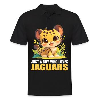 Jaguare Jaguar - Männer Poloshirt - Schwarz - Vorne - Kai (181cm)
