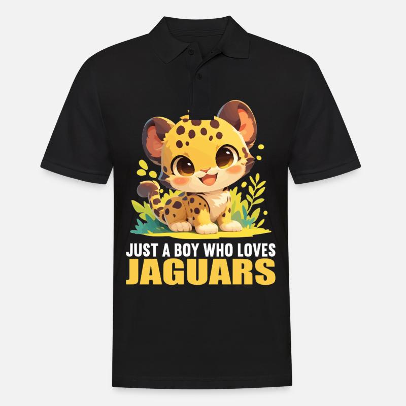 Jaguare Jaguar - Männer Poloshirt - Schwarz