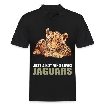 Jaguare Jaguar - Männer Poloshirt - Schwarz - Vorne - Kai (181cm)