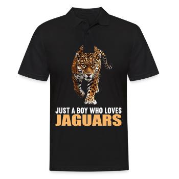Jaguare Jaguar - Männer Poloshirt - Schwarz - Vorne - Kai (181cm)