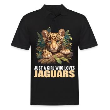 Jaguare Jaguar - Männer Poloshirt - Schwarz - Vorne - Kai (181cm)