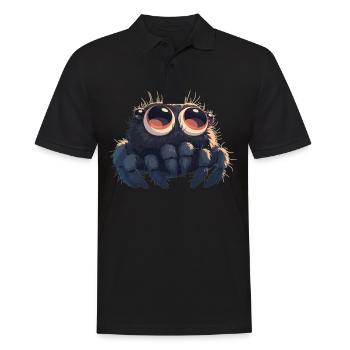 Jumping Spider Springspinnen Springspinne - Männer Poloshirt - Schwarz - Vorne - Kai (181cm)