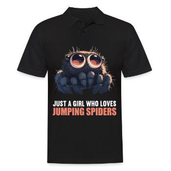 Jumping Spider Springspinnen Springspinne - Männer Poloshirt - Schwarz - Vorne - Kai (181cm)