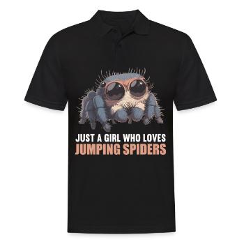 Jumping Spider Springspinnen Springspinne - Männer Poloshirt - Schwarz - Vorne - Kai (181cm)