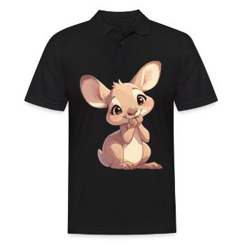 Kangaroos Kangaroo - Men's Polo Shirt - black - Front - Kai (181cm)
