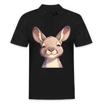 Kangaroos Kangaroo - Men's Polo Shirt - black - Front - Kai (181cm)