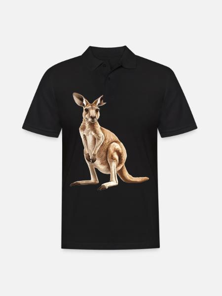 Kangaroos Kangaroo - Men's Polo Shirt - black