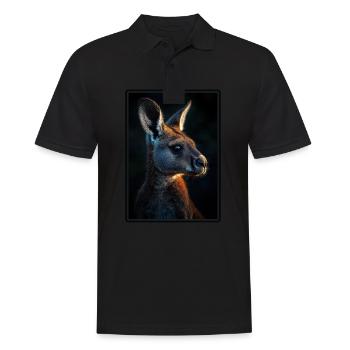 Kangaroos Kangaroo - Men's Polo Shirt - black - Front - Kai (181cm)