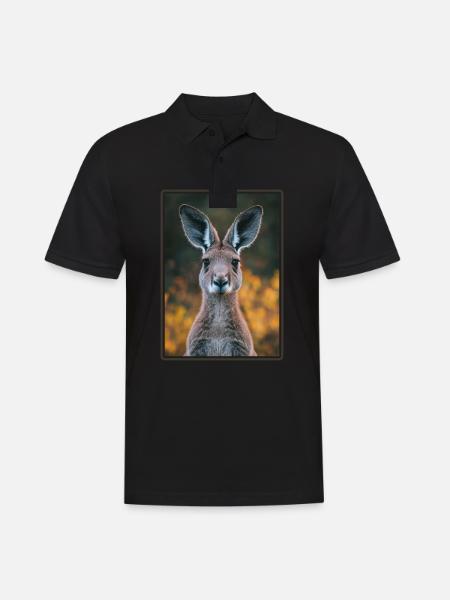 Kangaroos Kangaroo - Men's Polo Shirt - black