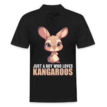 Kangaroos Kangaroo - Men's Polo Shirt - black - Front - Kai (181cm)