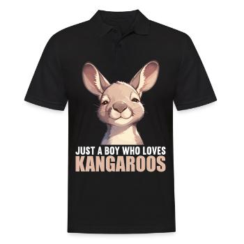 Kangaroos Kangaroo - Men's Polo Shirt - black - Front - Kai (181cm)