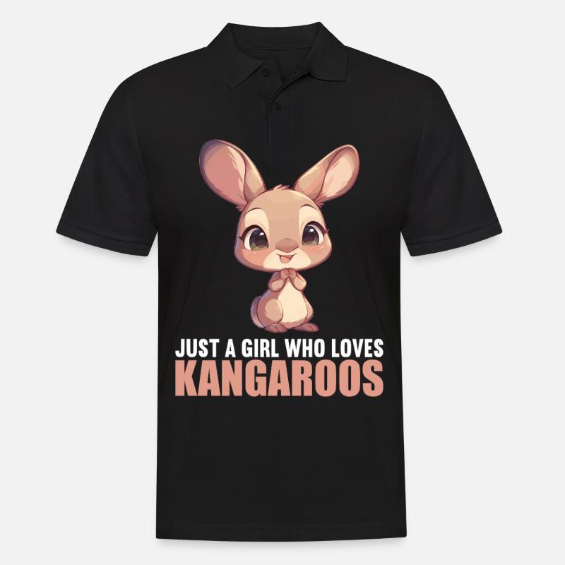 Kängurus Känguru - Männer Poloshirt - Schwarz