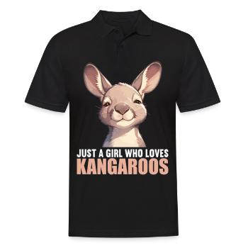 Kangaroos Kangaroo - Men's Polo Shirt - black - Front - Kai (181cm)