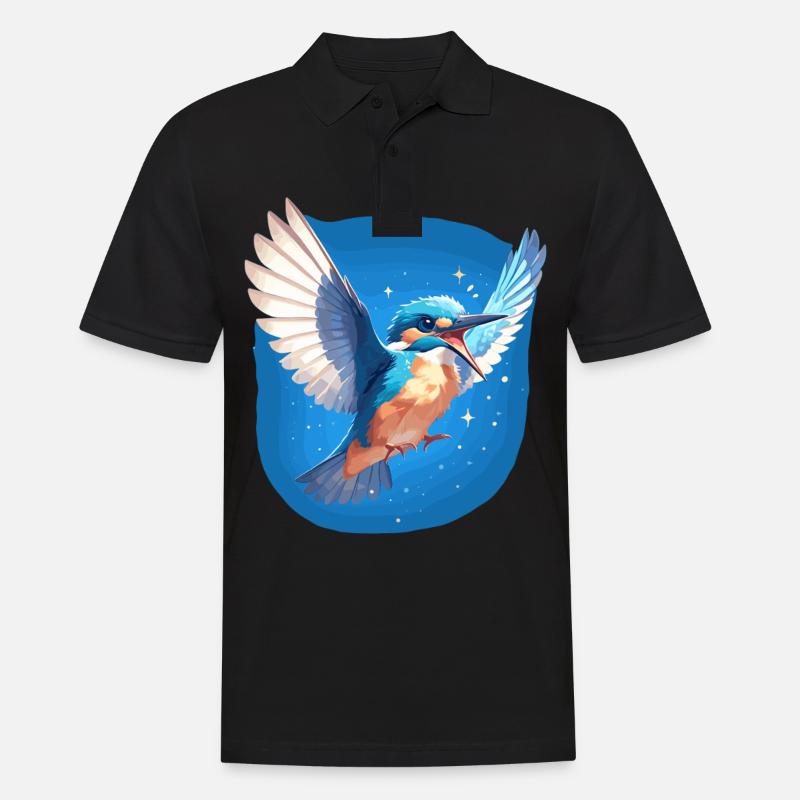 Eisvögel Eisvogel - Männer Poloshirt - Schwarz