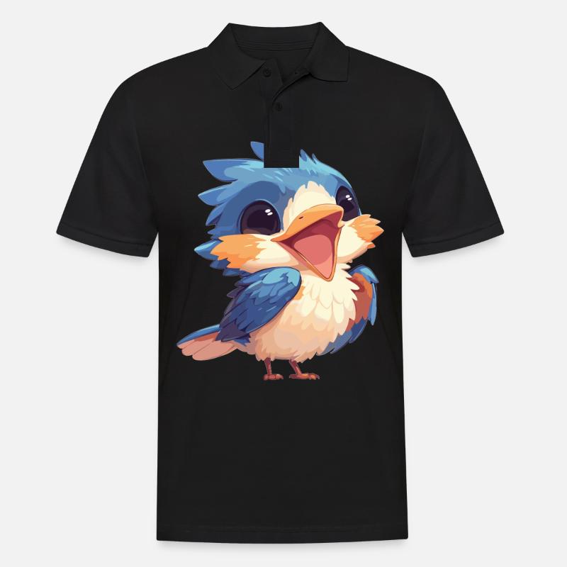 Eisvögel Eisvogel - Männer Poloshirt - Schwarz